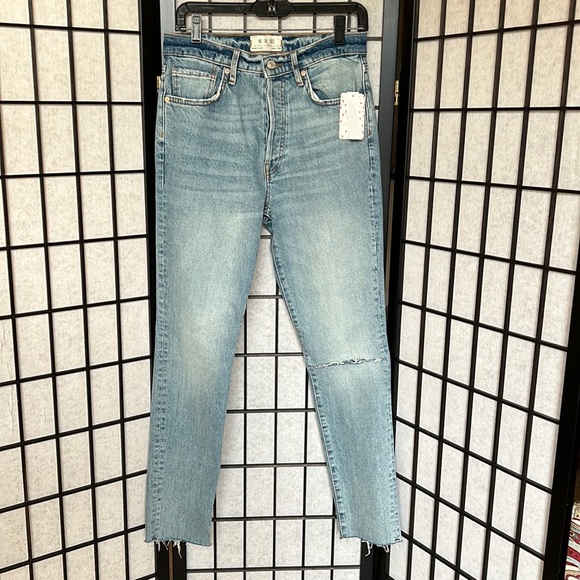 We The Free Denim - Free People We The Free Button Fly High Waist Distressed Jeans
